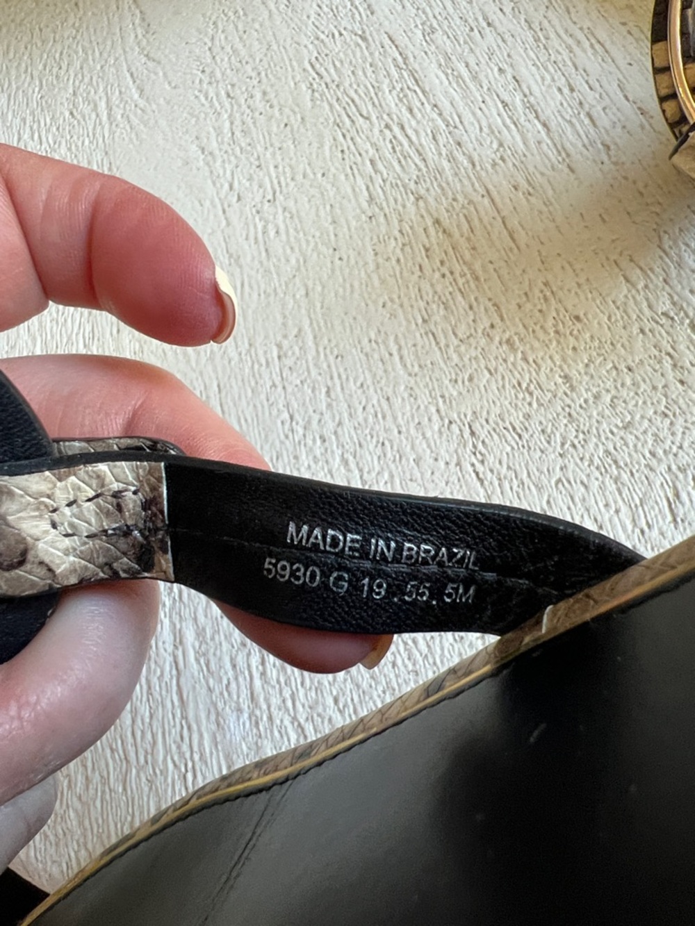 Tory Burch Black and Beige Snake-Print Miller Sandals with Gold Logo - Picture 6 of 6